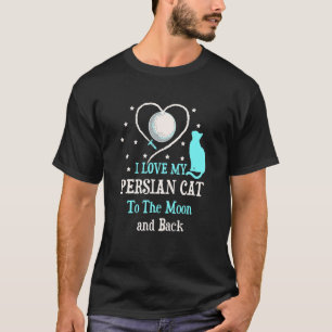 T-shirt J'aime mon chat persan jusqu'à la lune Chatton