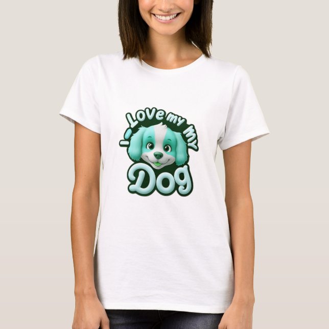 T-shirt J'Aime Mon Chien (Devant)