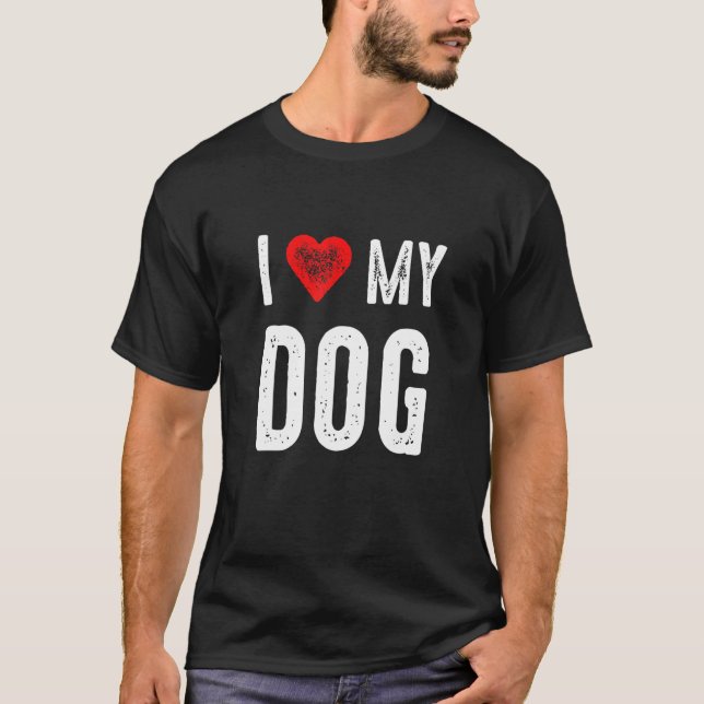 T-shirt J'Aime Mon Chien (Devant)