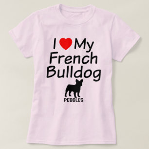 T-shirt J'Aime Mon Chien À Balle Français
