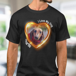 T-shirt J'Aime Mon Chien Animateur Coeur Qui Brille
