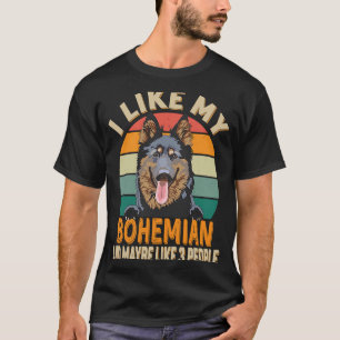 T-shirt J'Aime Mon Chien Berger Bohémien Et Peut-Être Comm
