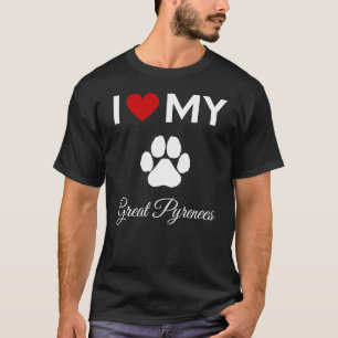 T-shirt J'aime mon chien des Grands Pyrénées