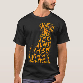 T-shirt J'Aime Mon Chien Mignonne Chien Maman Et Chien Pap