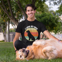 J'Aime Mon Chien Mignonne Golden Retriever Sunset