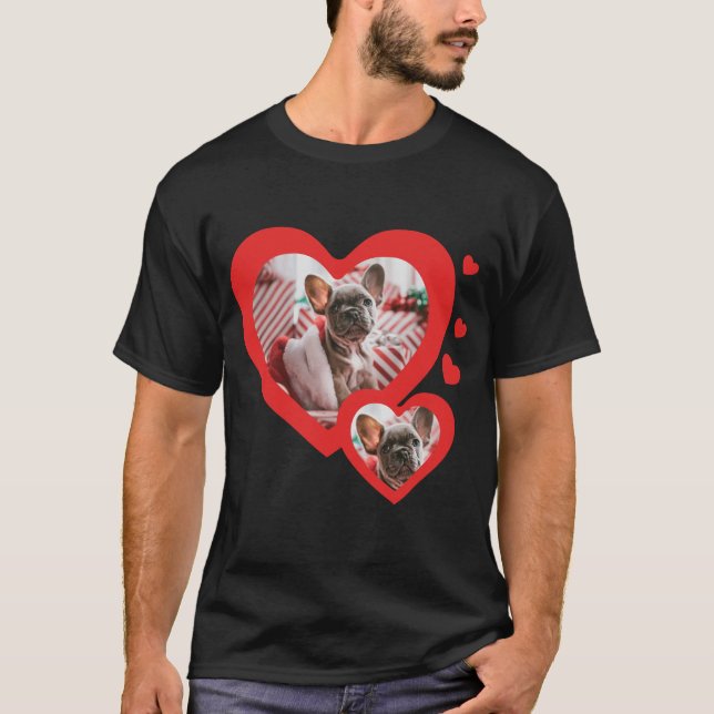 T-shirt J'aime mon chien photo avant et arrière (Devant)