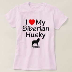 T-shirt J'Aime Mon Chien Sibérien Husky