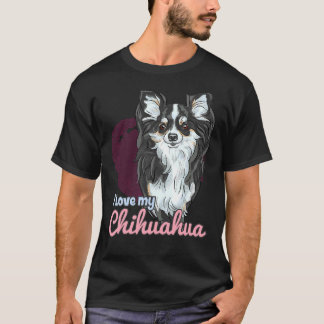 T-shirt J'Aime Mon Chihuahua ! Spécialement Pour Chihuahua