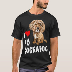T-shirt J'Aime Mon Cockapoo Design Parfait Drôle Mignonne