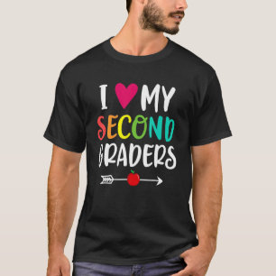 T-shirt J'Aime Mon Coeur De Deuxième Année Premier Jour De
