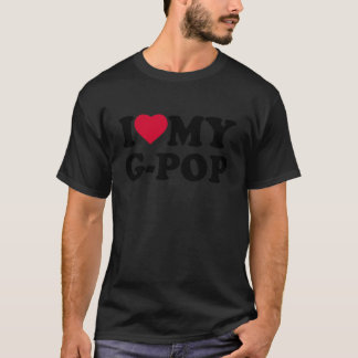 T-shirt J'aime mon cœur de G-Pop Grand-père Famille GPop