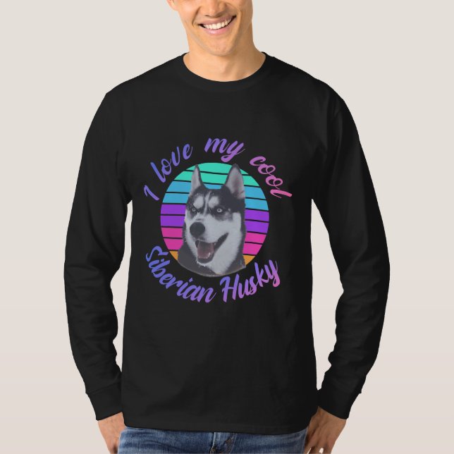 T-shirt J'Aime Mon Cool Sibérien Husky (Devant)
