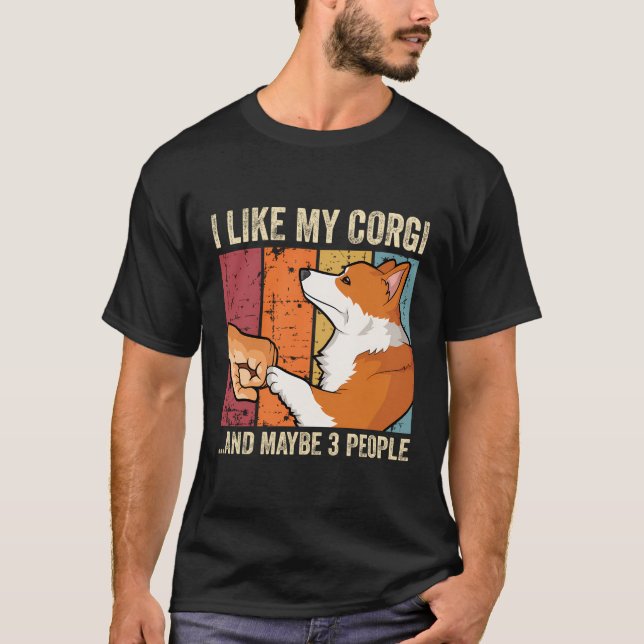 T-shirt J'Aime Mon Corgi Gallois (Devant)