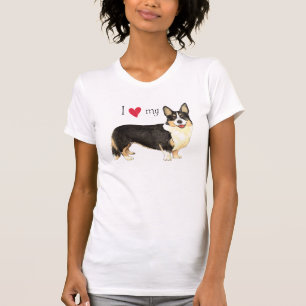 T-shirt J'aime mon Corgi gallois Cardigan