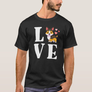 T-shirt J'aime mon Corgi tricolore Corgi Femmes Chienne Ma