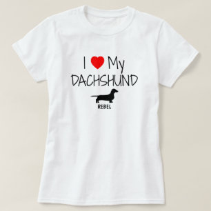 T-shirt J'Aime Mon Dachshund