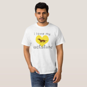 T-shirt j'aime mon dachshund