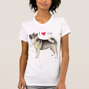 T-shirt J'aime mon Elkhound norvégien