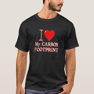 T-shirt J'aime mon empreinte de pas de carbone !