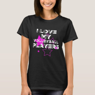 T-shirt J'Aime Mon Entraîneur De Joueurs De Volley-Ball