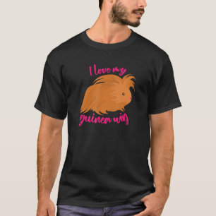 T-shirt J'Aime Mon Épervier De Guinée Long Haired Cochon D