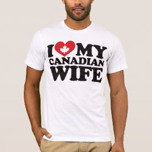 T-shirt J'aime mon épouse canadienne