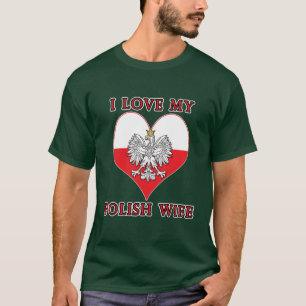 T-shirt J'aime mon épouse polonaise