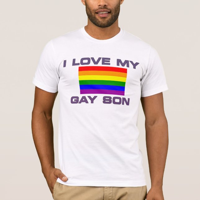 T-shirt J'Aime Mon Fils Gay - T Chemise (Devant)