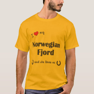 T-shirt J'aime mon fjord norvégien (le cheval femelle)