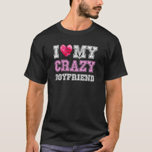 T-shirt J'Aime Mon Fou Petit Ami Petite Amie Couple