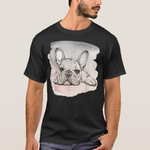 T-shirt J'Aime Mon Français Bulldog, Mignonne Français Chi