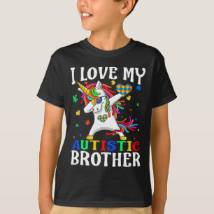 T-shirt J'Aime Mon Frère Autiste Sensibilisation sur l'aut