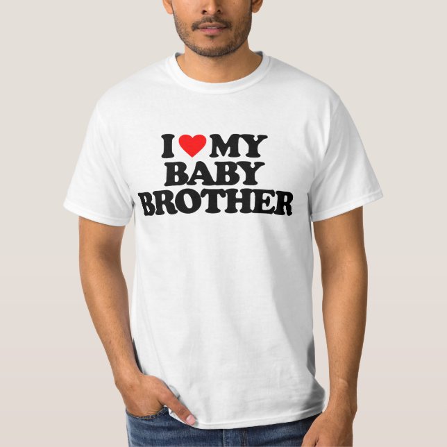 T-SHIRT J'AIME MON FRÈRE DE BÉBÉ (Devant)