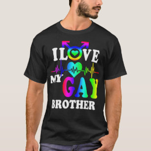 T-shirt J'aime mon frère gay LGBT