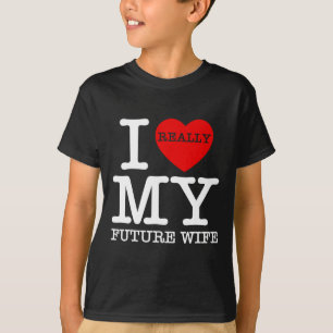 T-shirt J'aime mon futur femme mariage fiancée marié