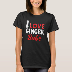 T-shirt J'Aime Mon Ginger Babe Redhead