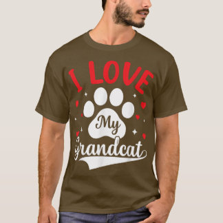 T-shirt J'aime mon grand-chat - Amoureux des chats grand-p