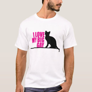 T-shirt J'aime mon grand chat gai