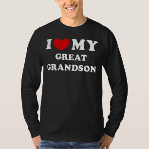 T-shirt J'Aime Mon Grand-Fils, J'Aime Mon Grand-Père