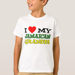 T-shirt J'aime mon grand-père jamaïcain
