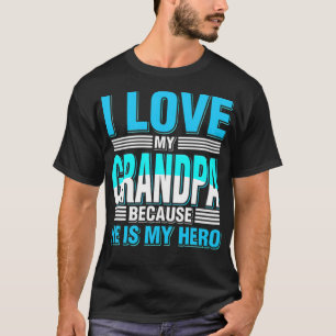 T-shirt J'Aime Mon Grand-Père Parce Qu'Il Est Mon entraine