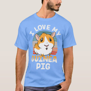 T-shirt J'Aime Mon Guinéen Oreille Poignée Animaux