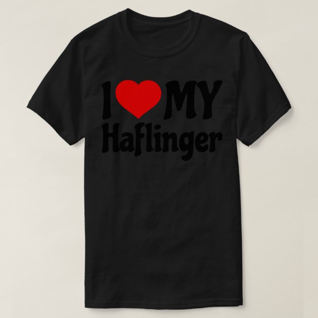 T-shirt J'aime mon Haflinger Horse (Design devant)
