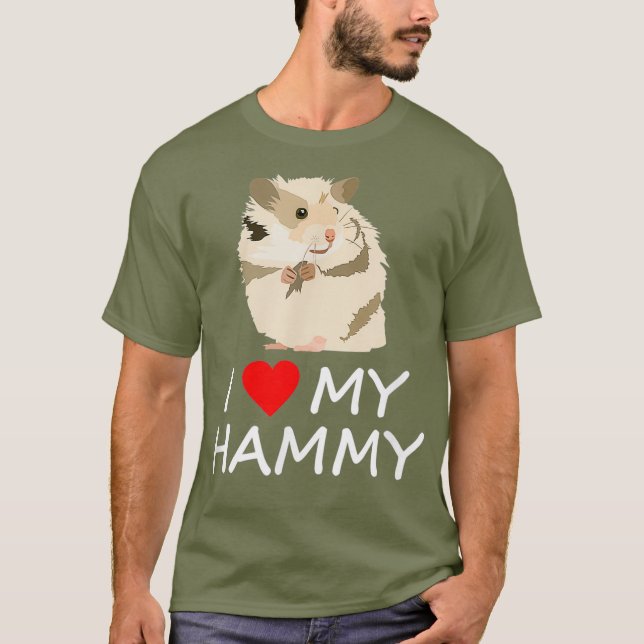 T-shirt J'Aime Mon Hammy Maillot Hamster (Devant)