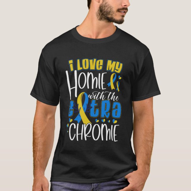 T-shirt J'Aime Mon Homie Avec Une Chromie Supplémentaire P (Devant)