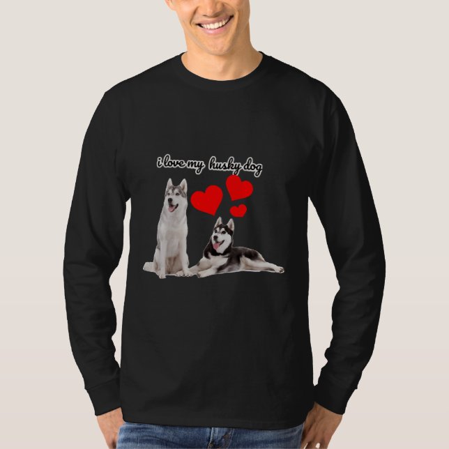 T-shirt J'Aime Mon Husky Sibérien (Devant)