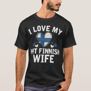 T-shirt J'aime mon idée finlandaise chaude de cadeau de