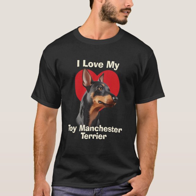 T-shirt J'Aime Mon Jouet Manchester Terrier Chien Chien Ch (Devant)
