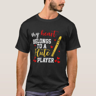 T-shirt J'Aime Mon Joueur De Flûte Mari Épouses Couples BF