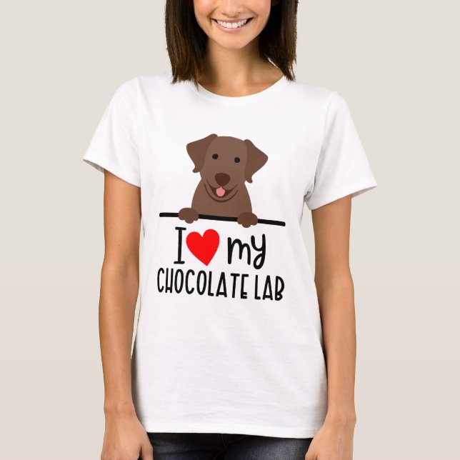 T-shirt J'Aime Mon Laboratoire De Chocolat (Devant)